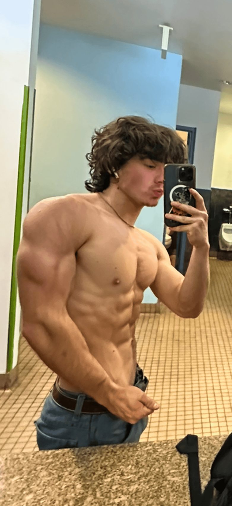 After: visible abs and lean, aesthetic physique from bodyweight training